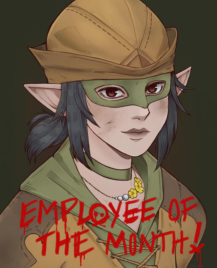 Nenuphar's Employee of the Month award (by Puttisx on bsky!)
